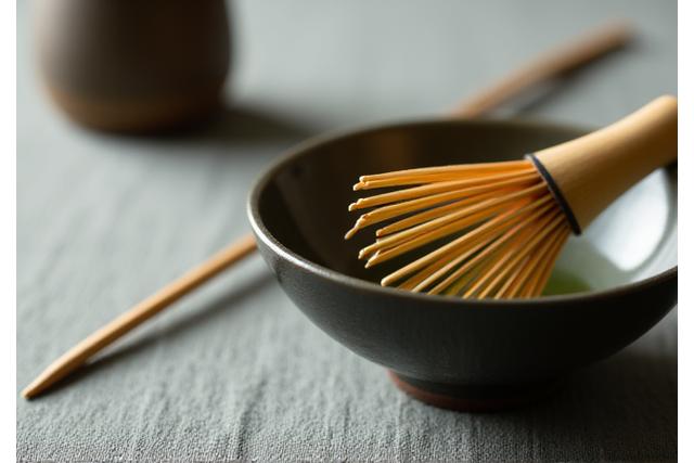 茶道の美しい道具、茶筅と茶碗