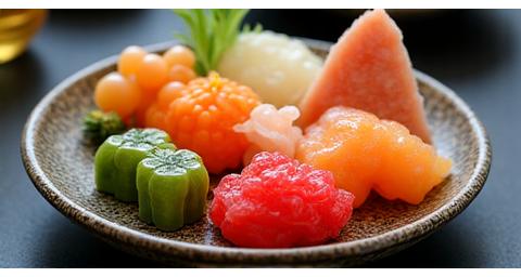 美しい懐石料理の盛り合わせ