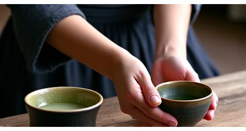 伝統的な茶道体験の様子